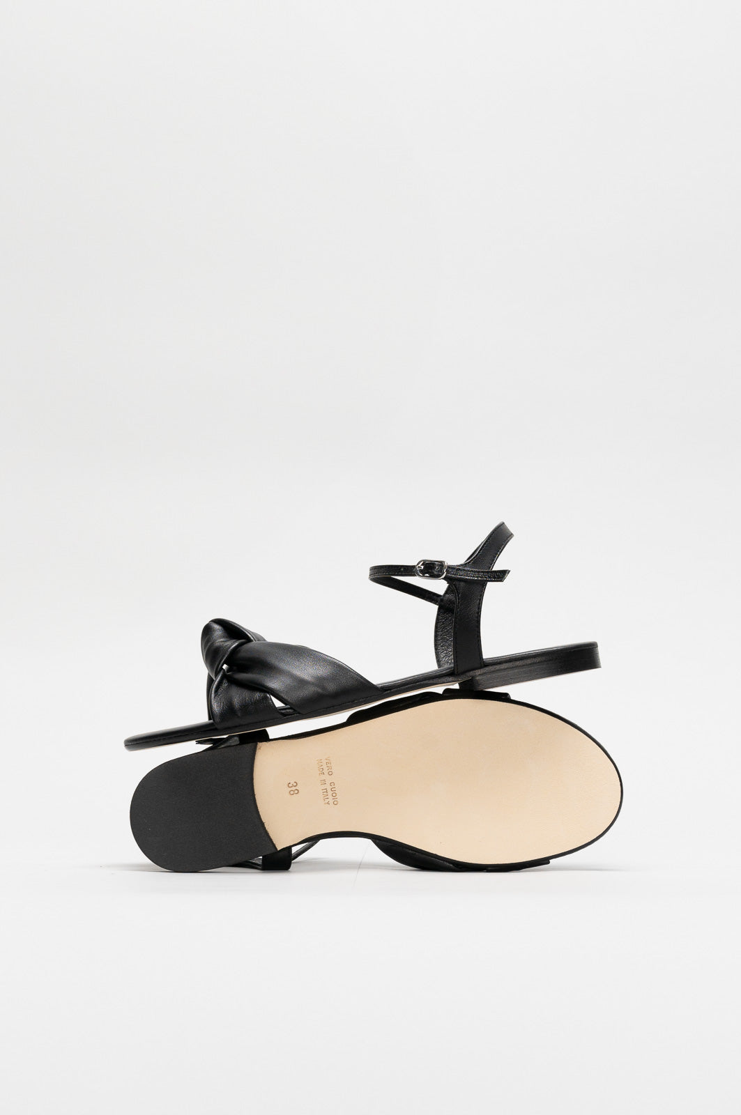 Ankle-Strap Sandal Lola | Deep Black Nappa Leather