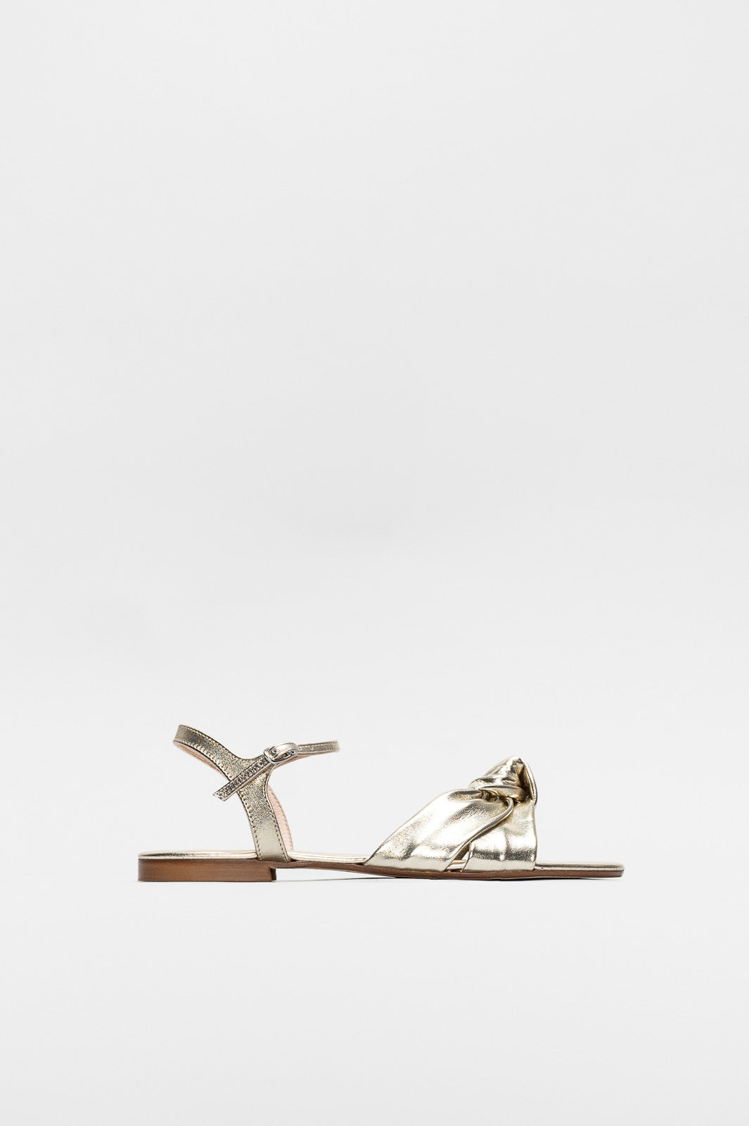 Ankle-Strap Sandal Lola | Champagne Gold Nappa Leather
