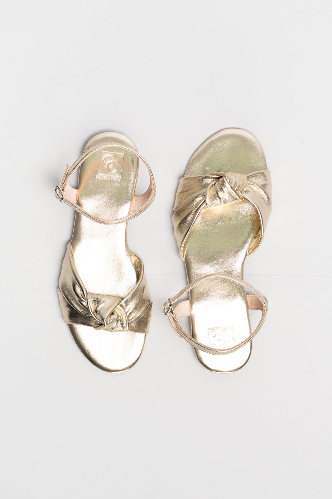Ankle-Strap Sandal Lola | Champagne Gold Nappa Leather