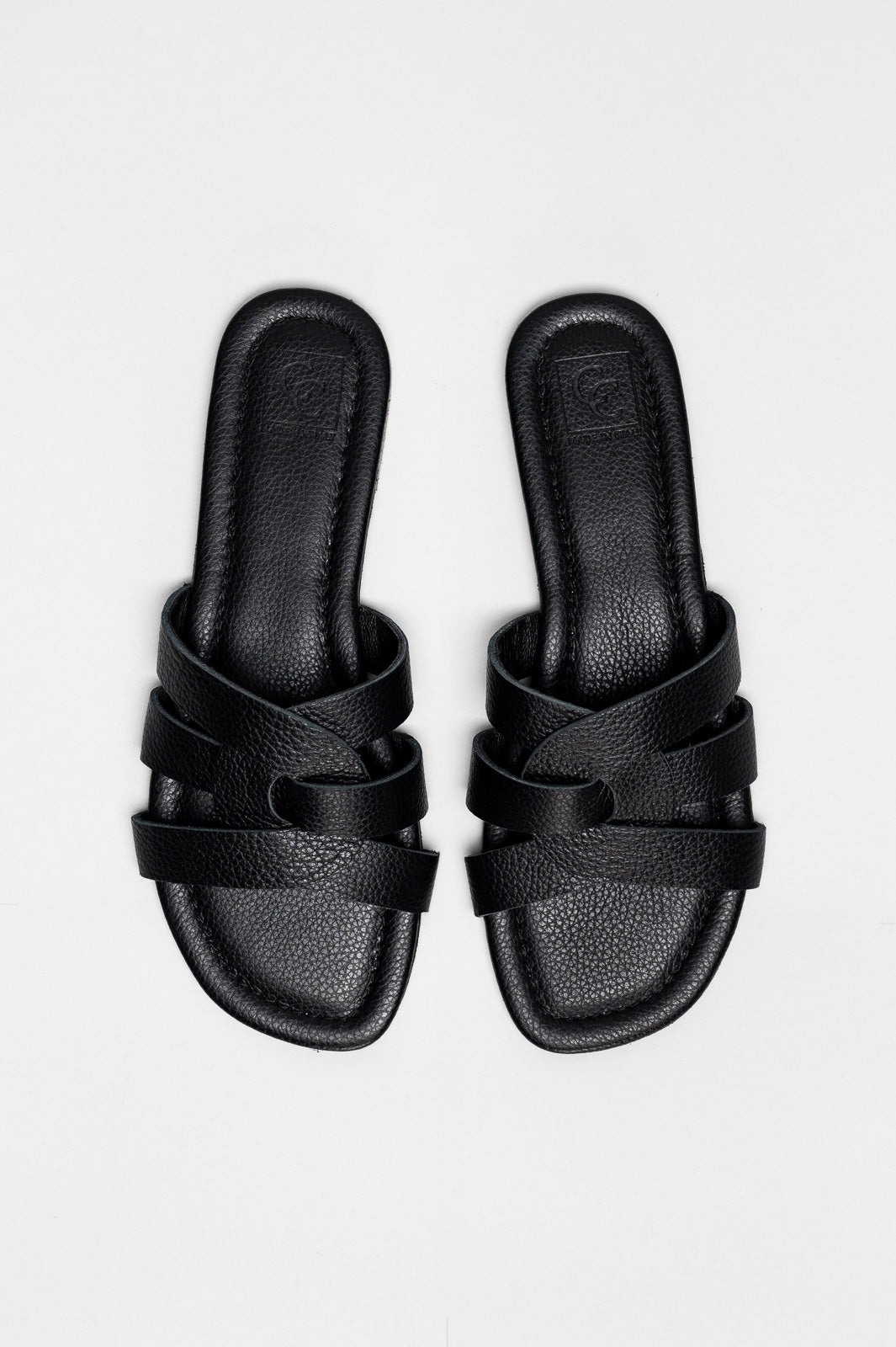 Flat Sandal Lauren | Noble Black Calf Leather