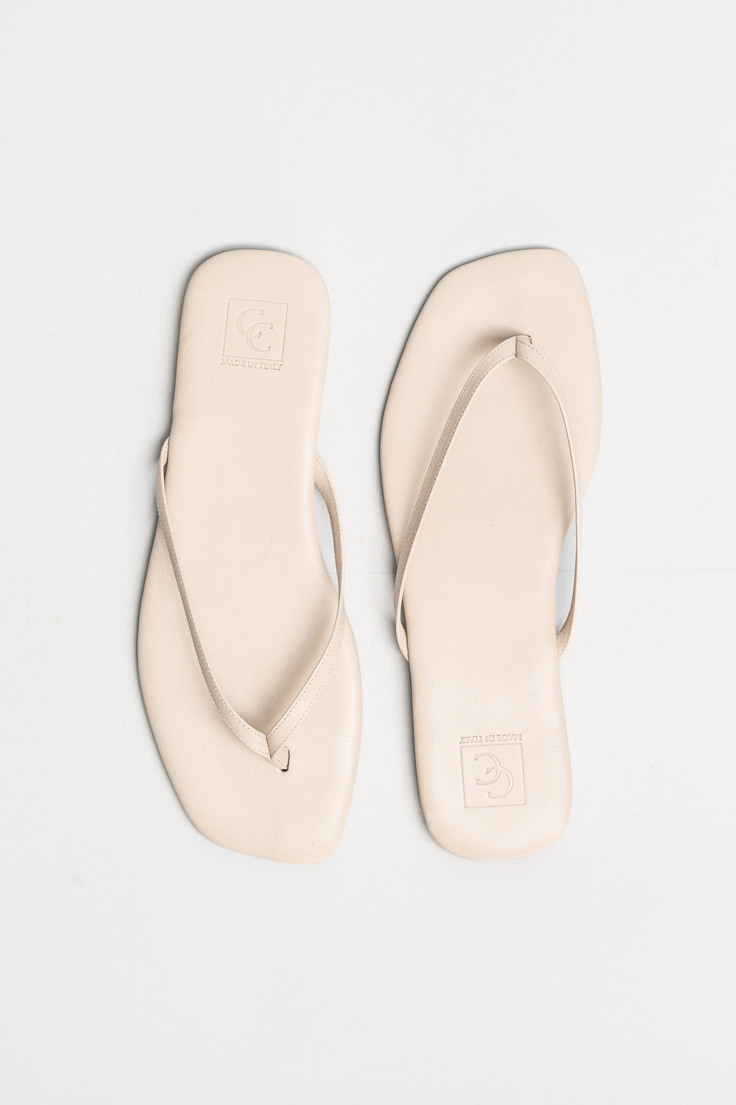 Thong Sandal Lila | Wheat Beige Calf Leather