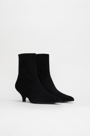 Zip Ankle Boot Lexi | Deep Black Soft Suede