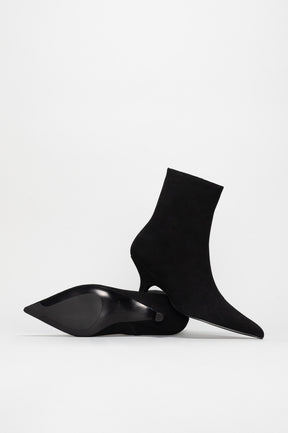 Zip Ankle Boot Lexi | Deep Black Soft Suede