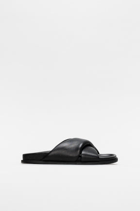 Crossover Sandal Serena | Midnight Black Nappa Leather