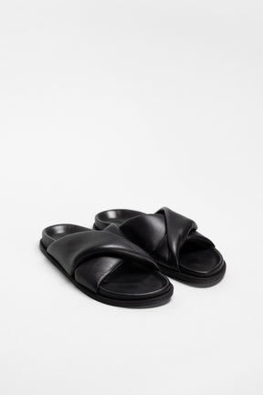 Crossover Sandal Serena | Midnight Black Nappa Leather
