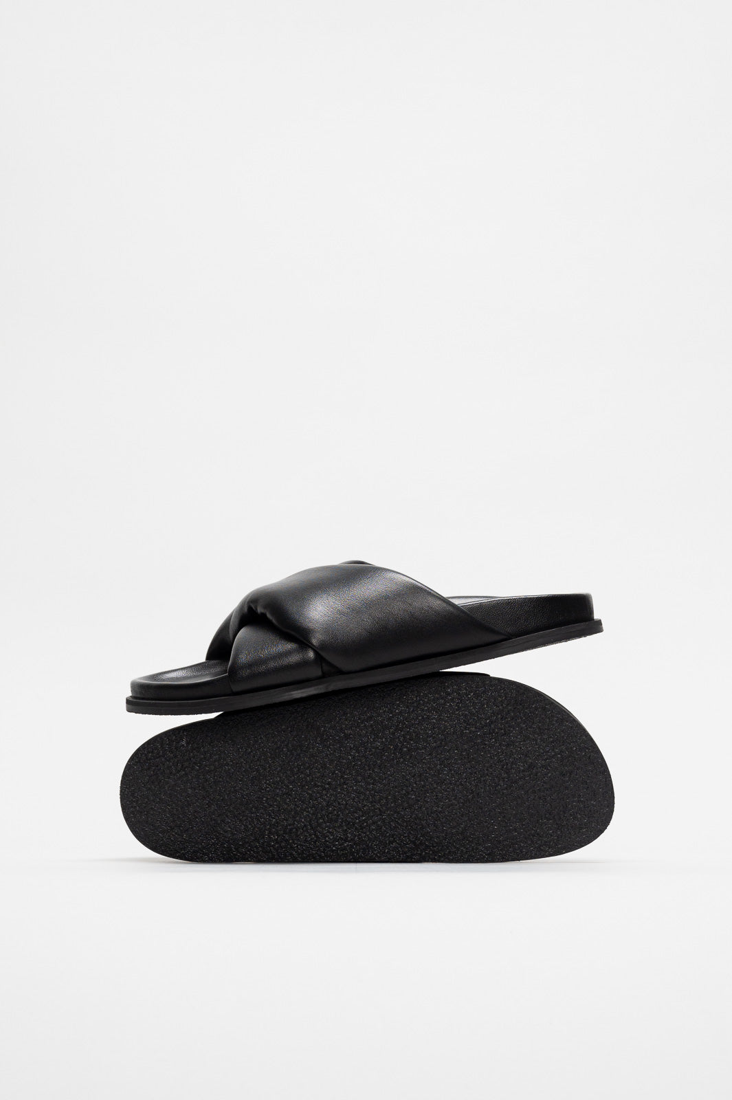Crossover Sandal Serena | Midnight Black Nappa Leather