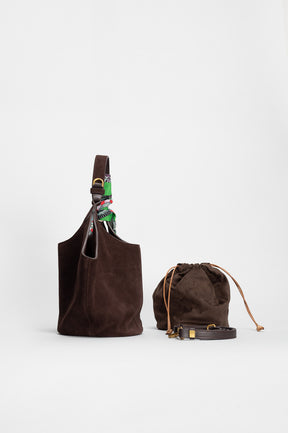 Handbag Elena | Brown Suede