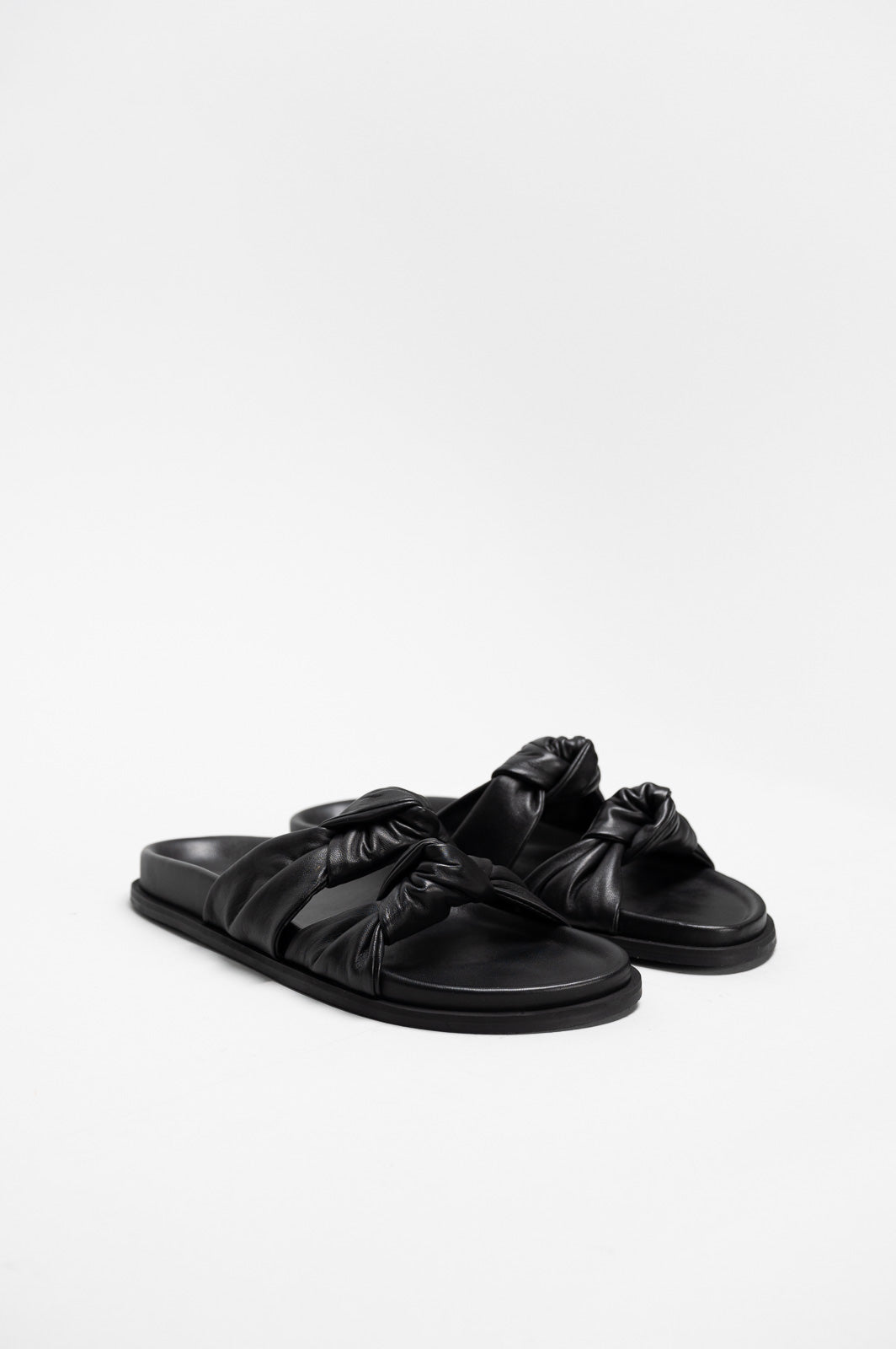 Knot Sandal Celinea | Midnight Black Nappa Leather