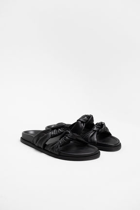 Knot Sandal Celinea | Midnight Black Nappa Leather
