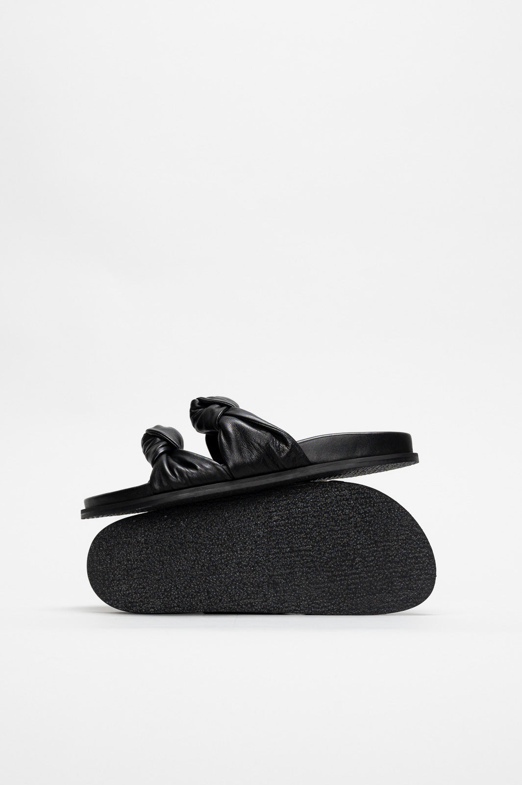 Knot Sandal Celinea | Midnight Black Nappa Leather