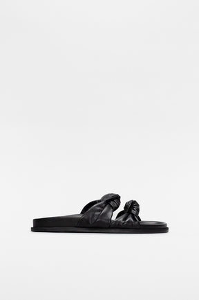 Knot Sandal Celinea | Midnight Black Nappa Leather