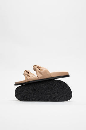 Knot Sandal Celinea | Nude Beige Nappa Leather
