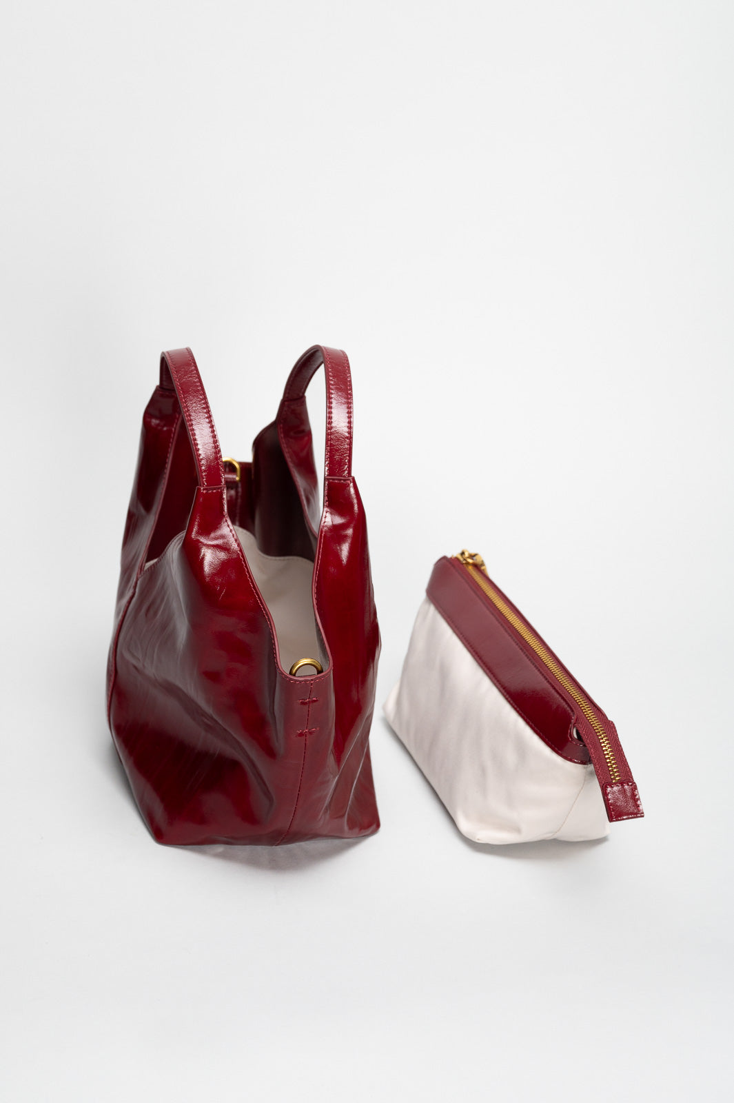 Handbag Elena | Ruby Red Patent Leather