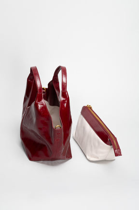 Handbag Elena | Ruby Red Patent Leather