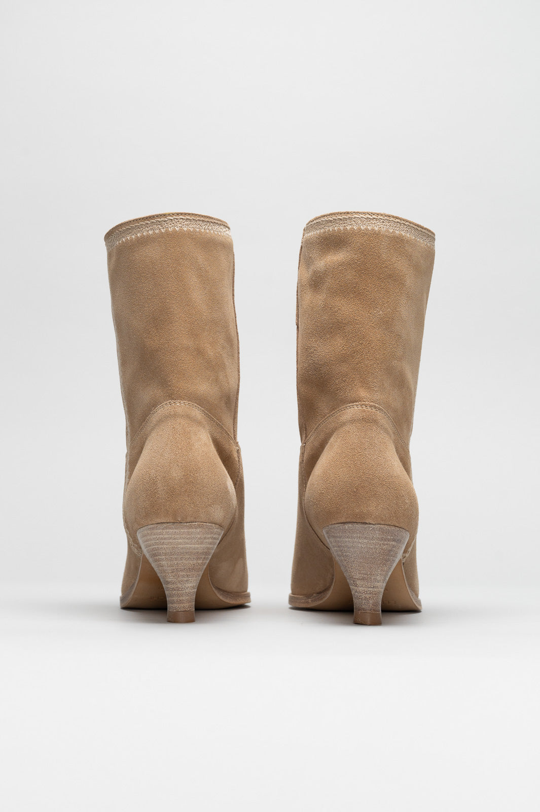 Embroidery Ankle Boot Thais | Sand Beige Suede