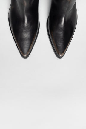 Over-Knee Boot Say | Off-Black Calf Leather