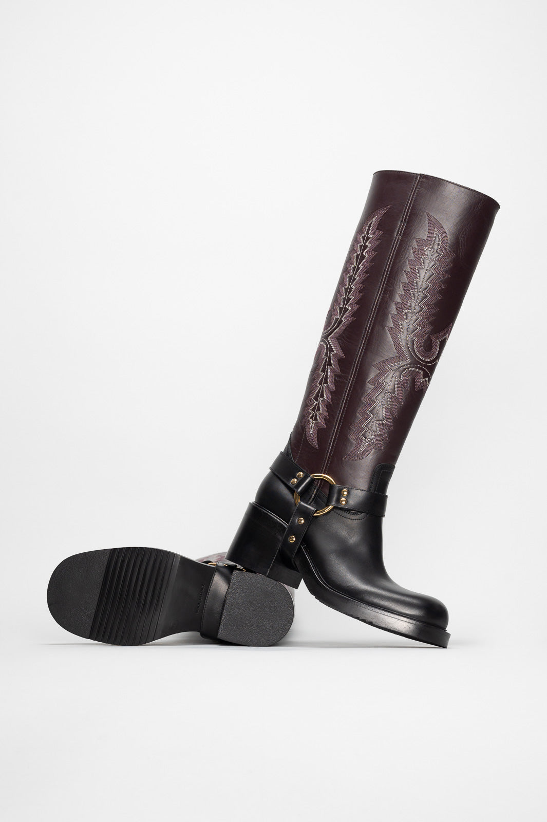 Pull-On High Boot Awake | Plum Purple Soft Calf Leather
