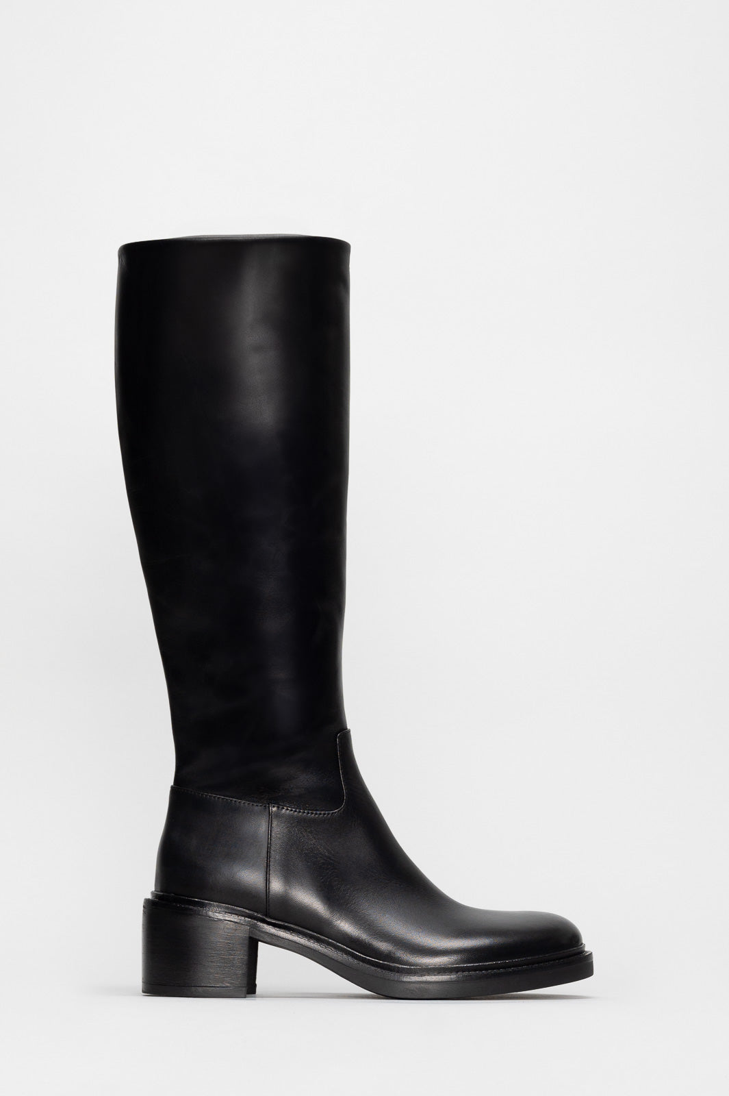 Zipper High Boot Audrey | Black Soft Calf Leather