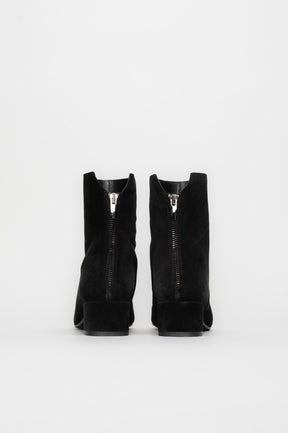 Heeled Boot Diva | Deep Black Suede