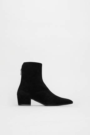 Heeled Boot Diva | Deep Black Suede