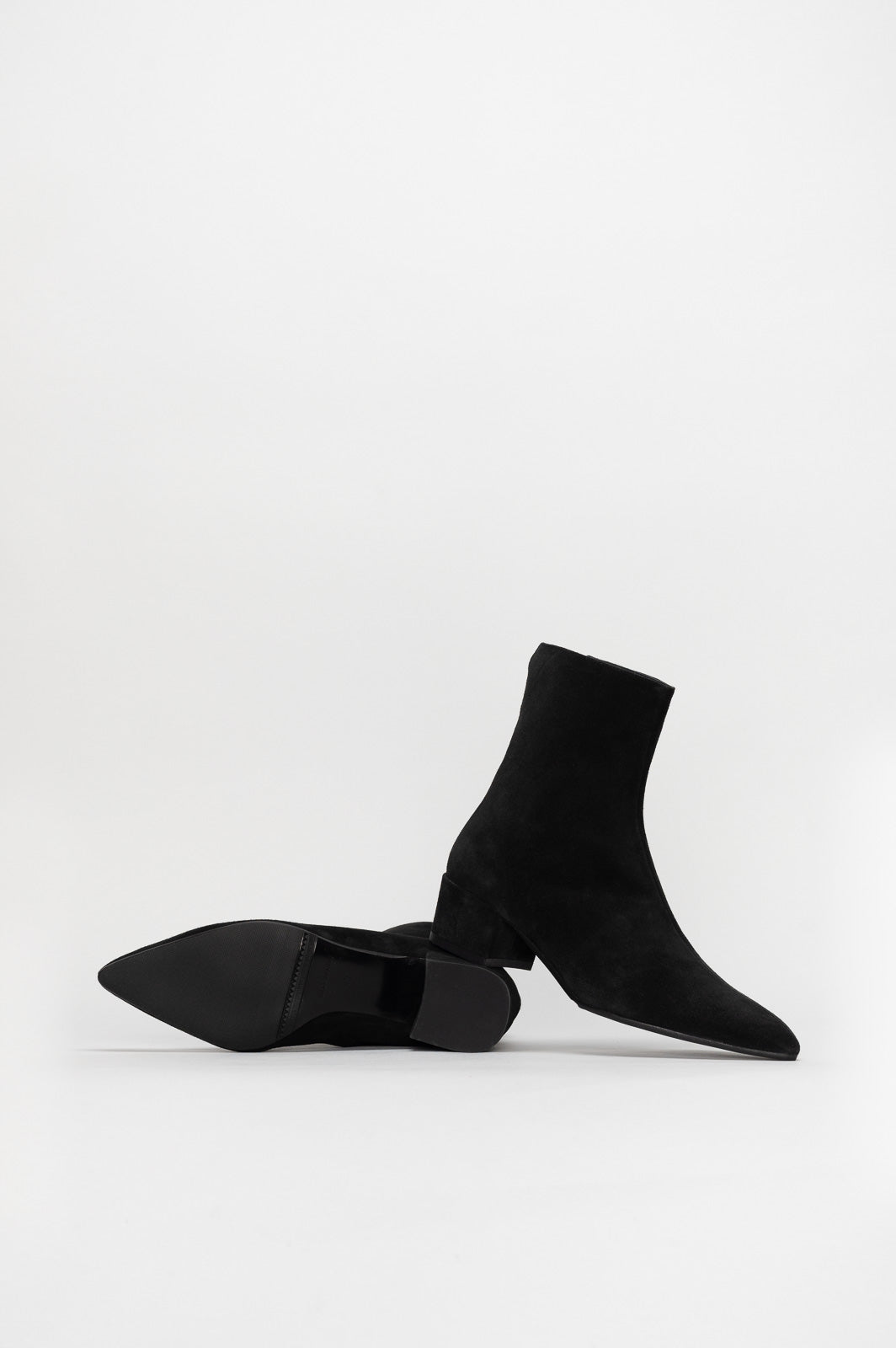 Heeled Boot Diva | Deep Black Suede
