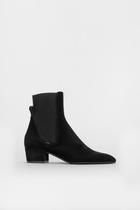 Elastic Boot Diva | Deep Black Suede
