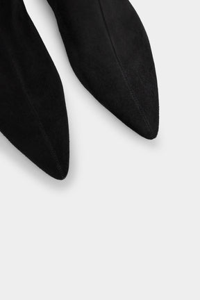 Elastic Boot Diva | Deep Black Suede