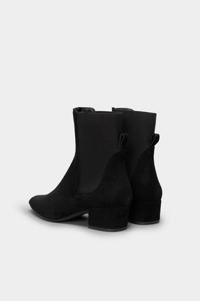 Elastic Boot Diva | Deep Black Suede