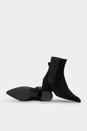 Elastic Boot Diva | Deep Black Suede