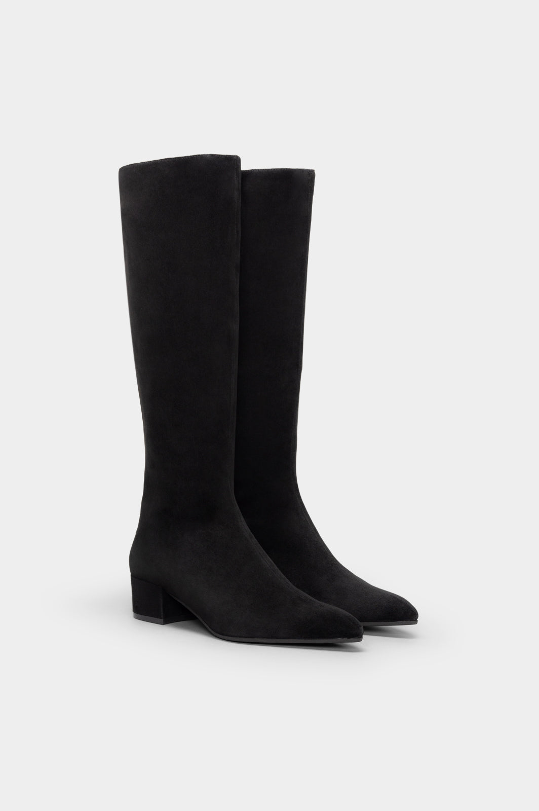High Boot Diva | Deep Black Suede