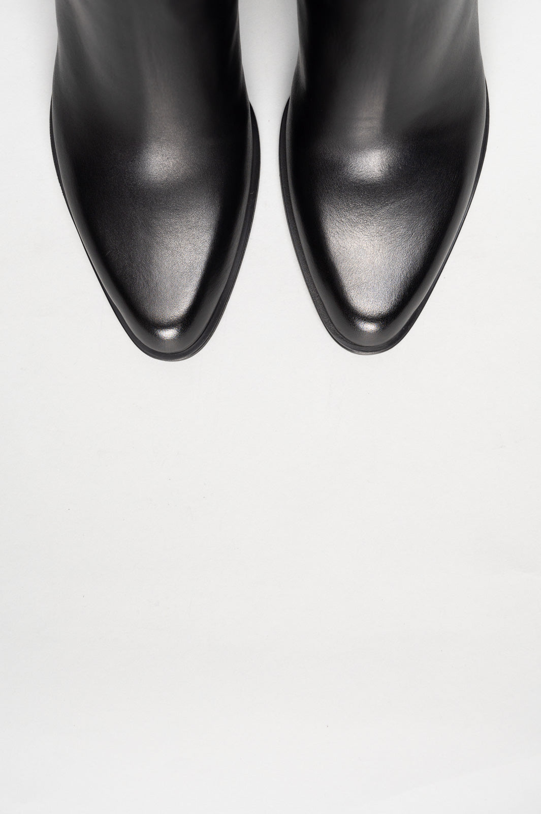 Heeled Ankle Boot Foulard | Noble Black Calf Leather