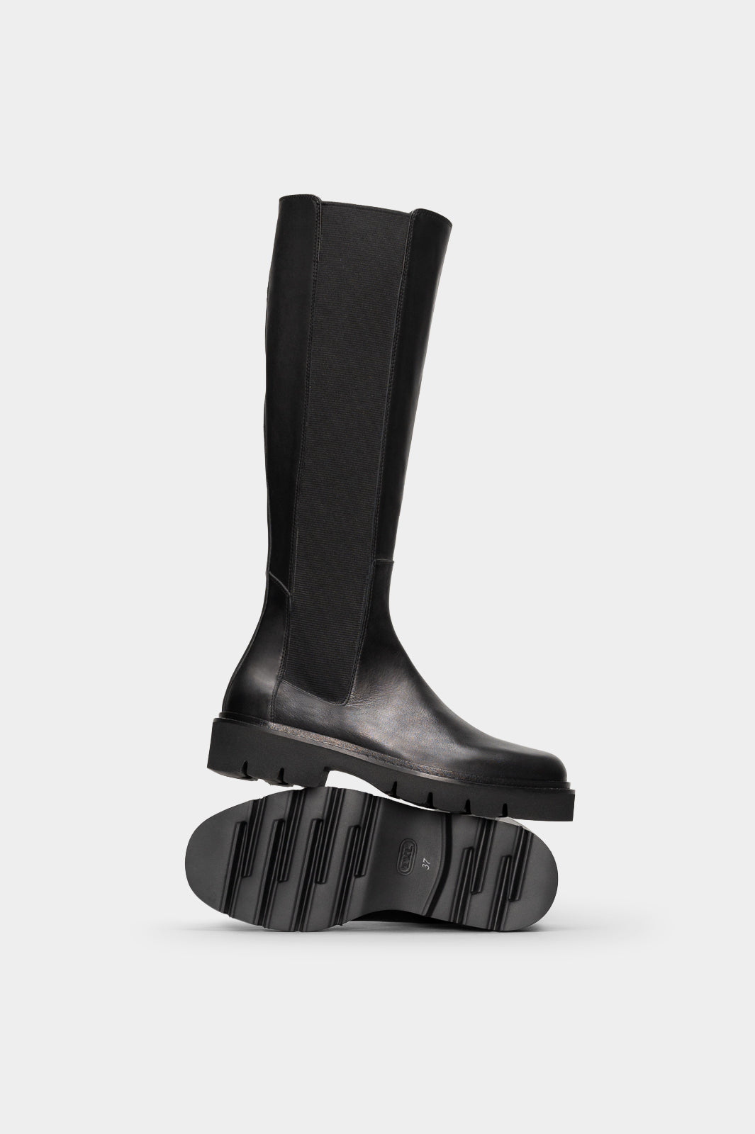 Pull-On High Boot Alabana | Noble Black Calf Leather
