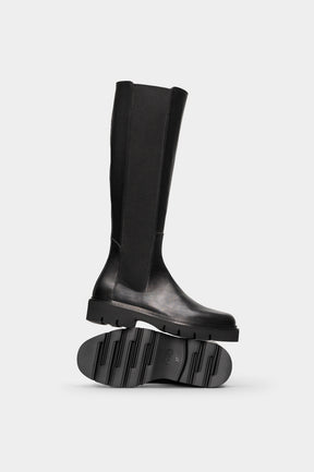 Pull-On High Boot Alabana | Noble Black Calf Leather