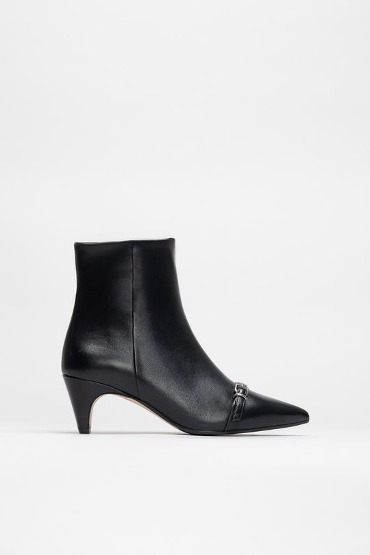 Pointed Ankle Boot Rin | Noble Black Nappa Leather
