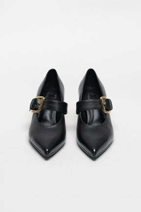 Buckle Pump Chiffon | Noble Black Nappa Leather