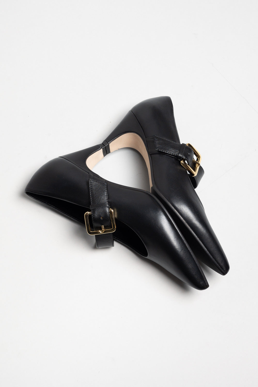 Buckle Pump Chiffon | Noble Black Nappa Leather