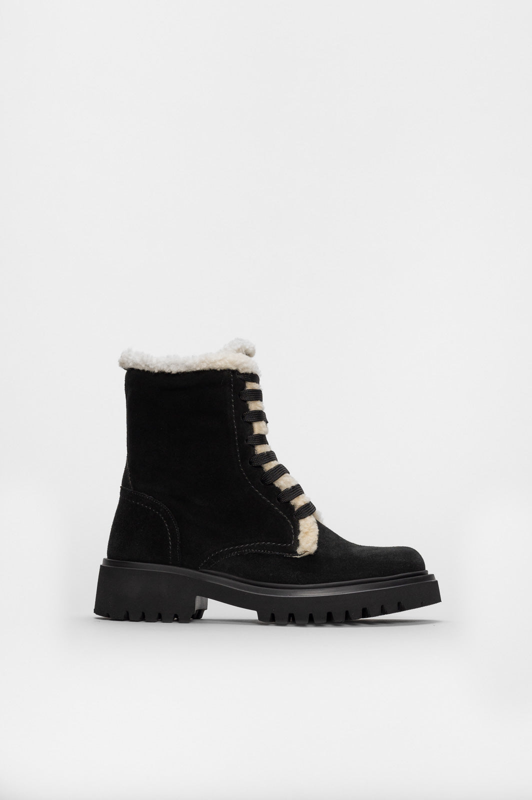 Warm Lined Boot Pepe | Off-Black Suede