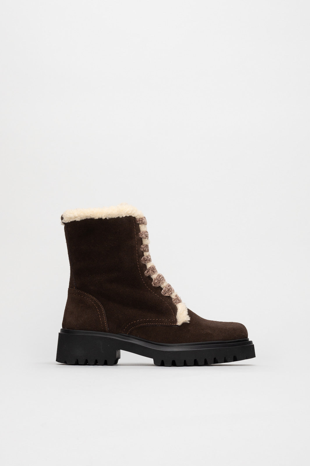 Shearling Boot Pepe | Espresso Brown Suede