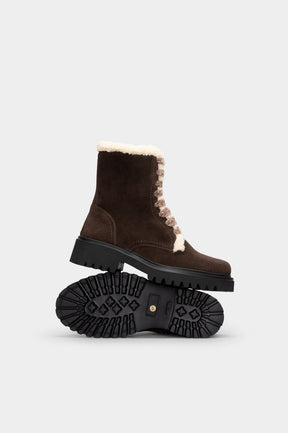 Warm Lined Boot Pepe | Espresso Brown Suede