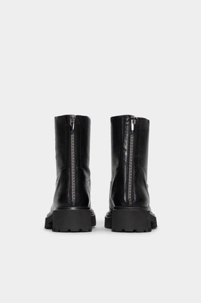 Zip Boot Dallas | Deep Black Calf Leather
