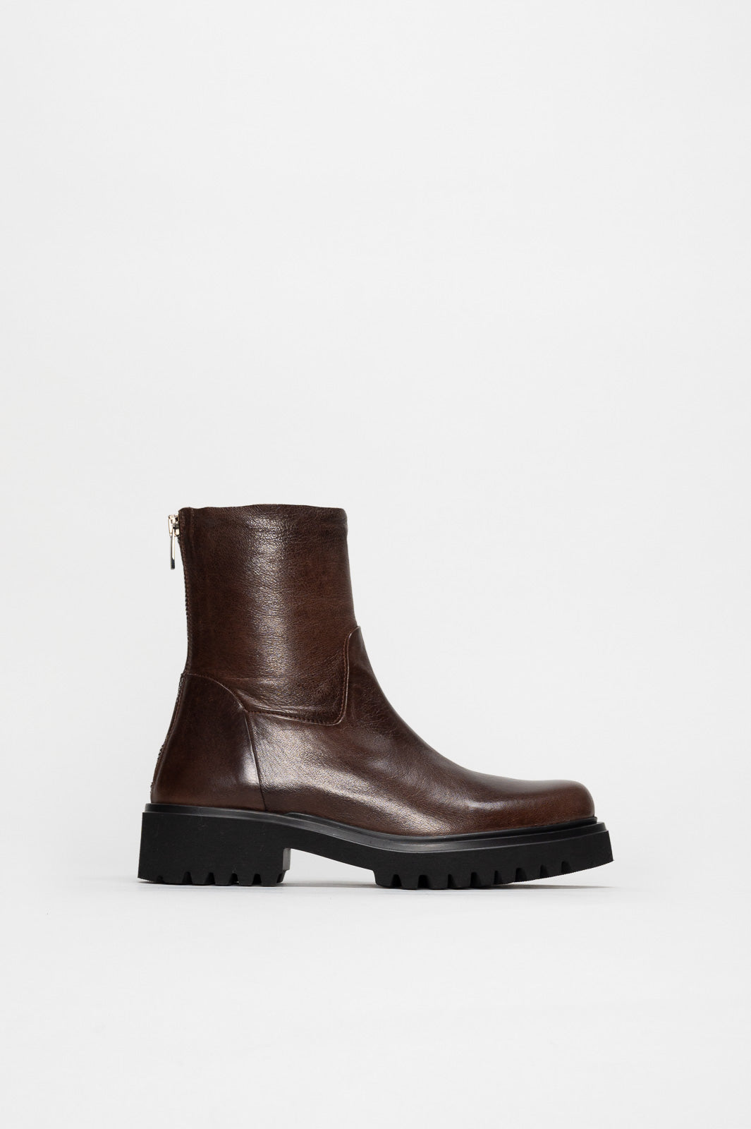 Zip Boot Dallas | Rustic Brown Calf Leather