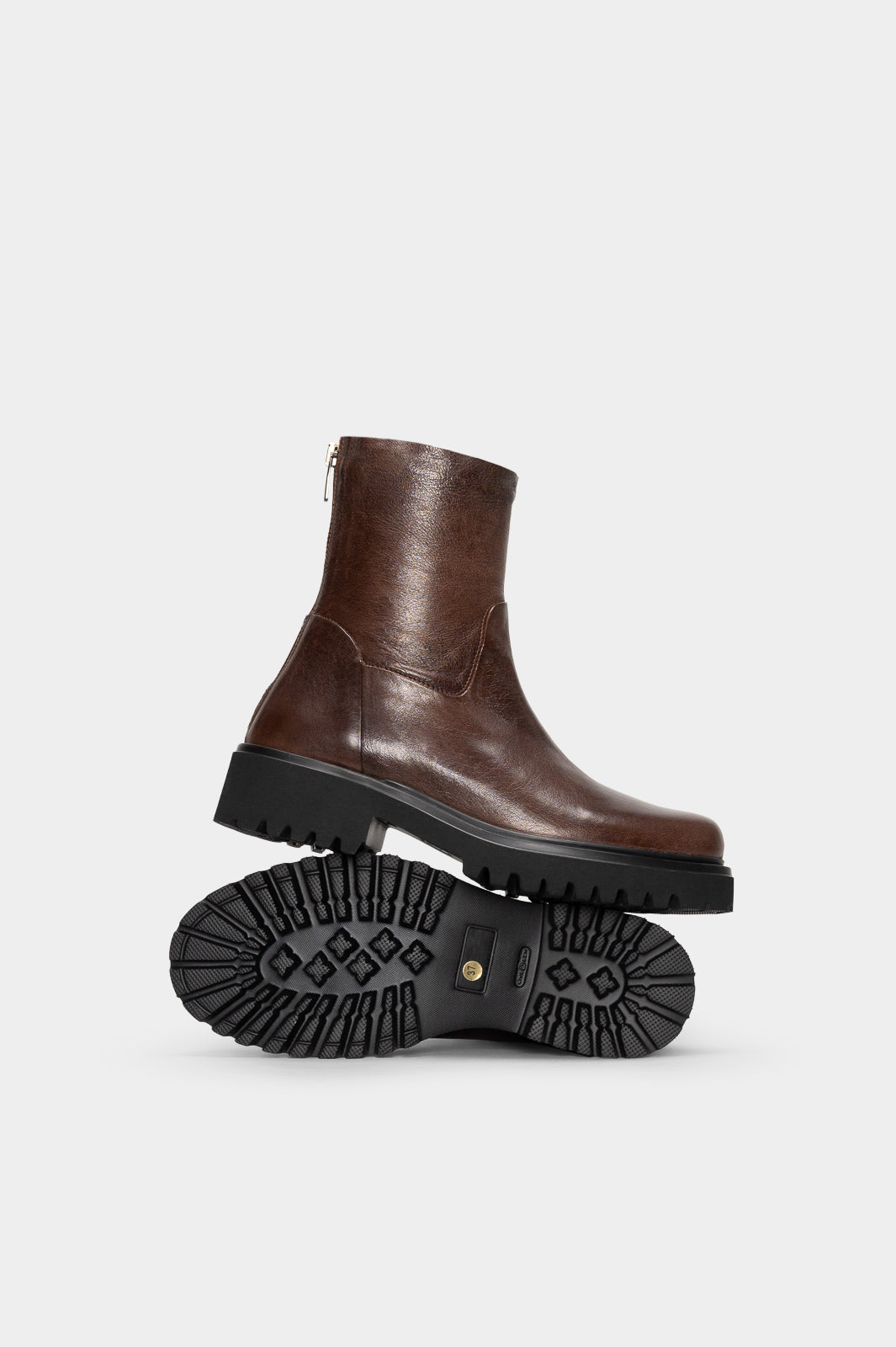 Zip Boot Dallas | Rustic Brown Calf Leather