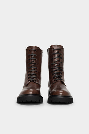 Lace-Up Boot Dallas | Rustic Brown Calf Leather