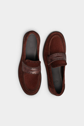 Penny Loafer Todi | Ruby Red Vintage Suede