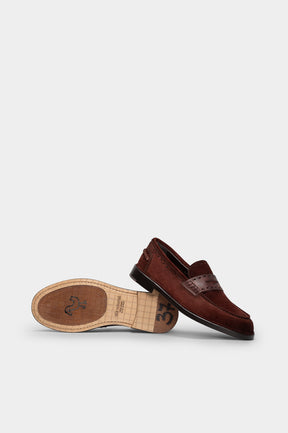 Penny Loafer Todi | Ruby Red Vintage Suede