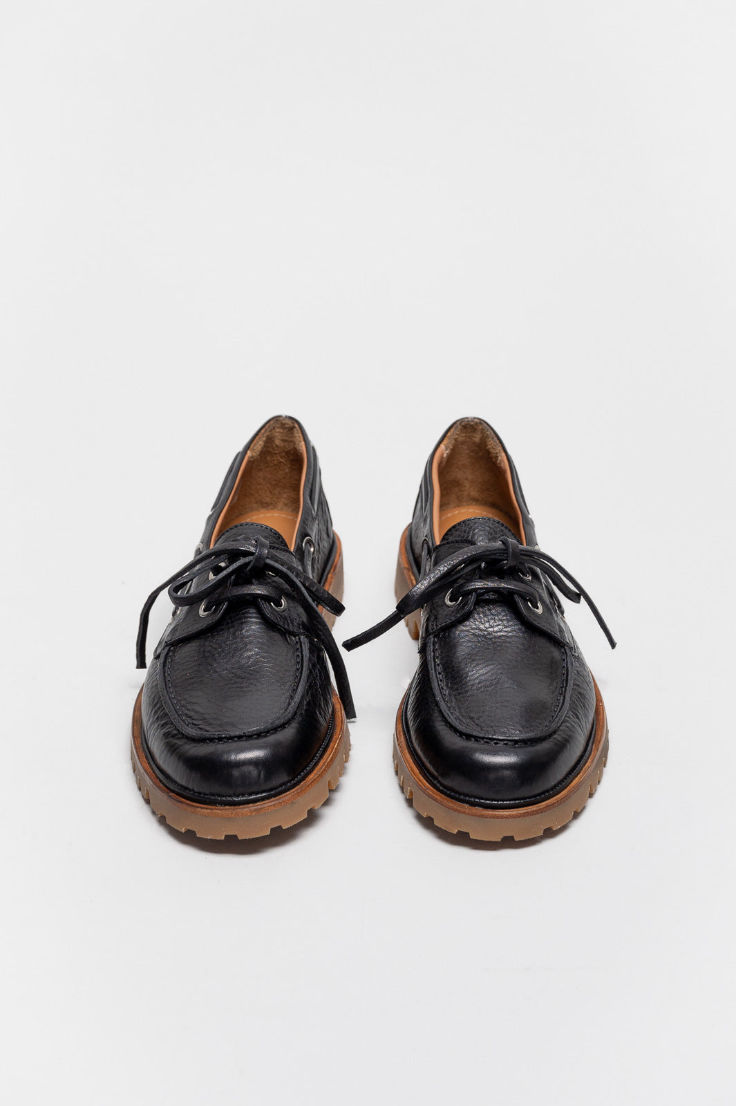 Boat Shoe Mary G | Midnight Black Full-Grain Leather