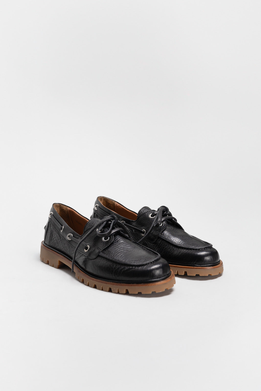 Boat Shoe Mary G | Midnight Black Full-Grain Leather