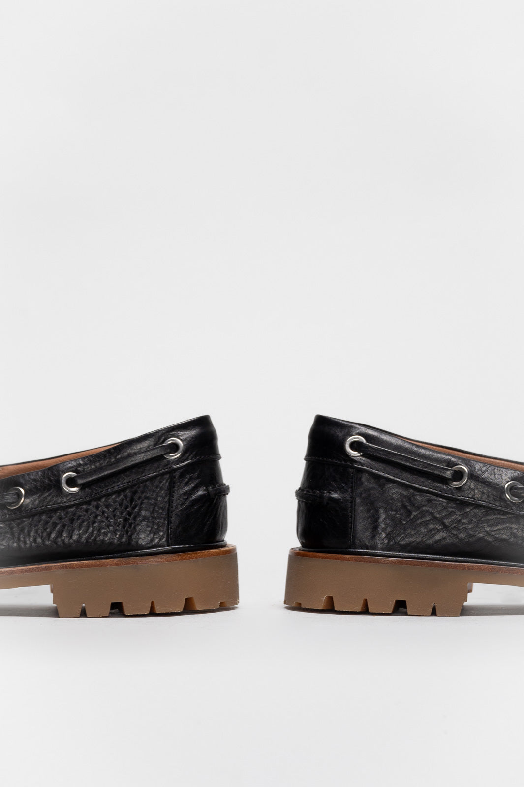 Boat Shoe Mary G | Midnight Black Full-Grain Leather