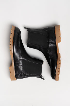 Shearling Boot Otterproof | Rustic Black Calf Leather