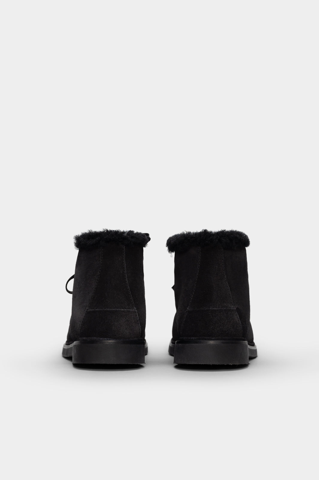 Shearling Boot Fox | Black Calf Suede